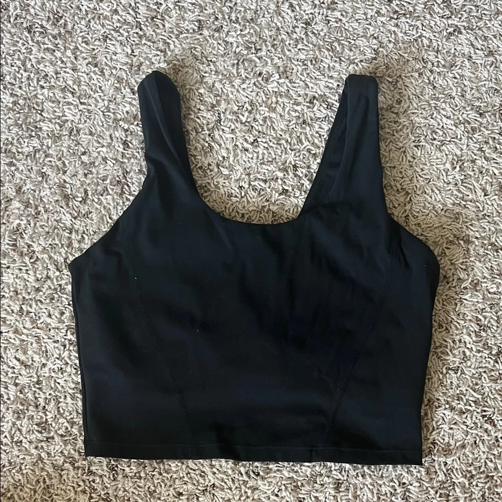 Black Sleeveless Crop Top - Picture 1 of 2